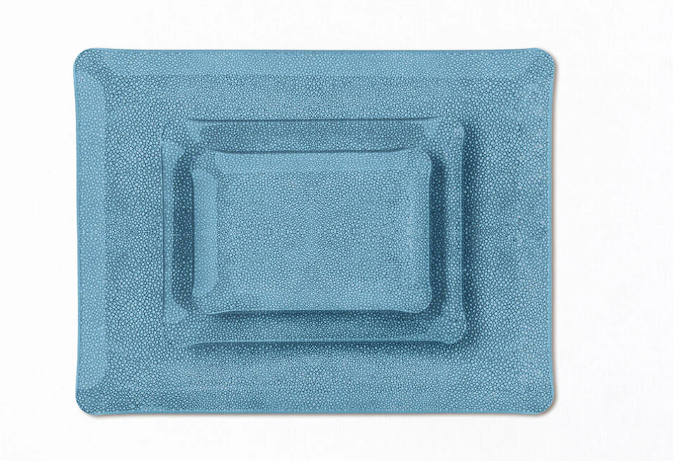 Shagreen Valet Tray Turquoise