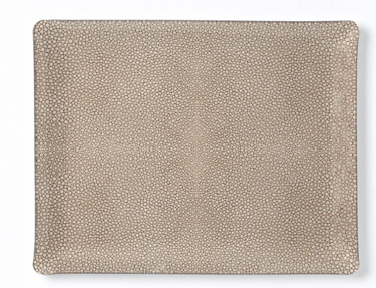 Shagreen Serving Tray Mink