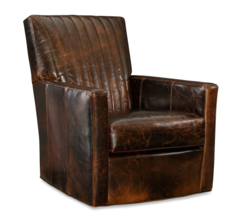 Malcolm Channel Back Leather Swivel