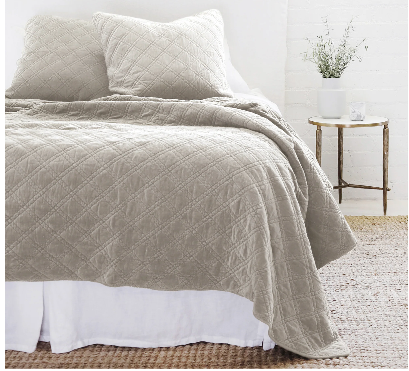 Brussels Coverlet Taupe