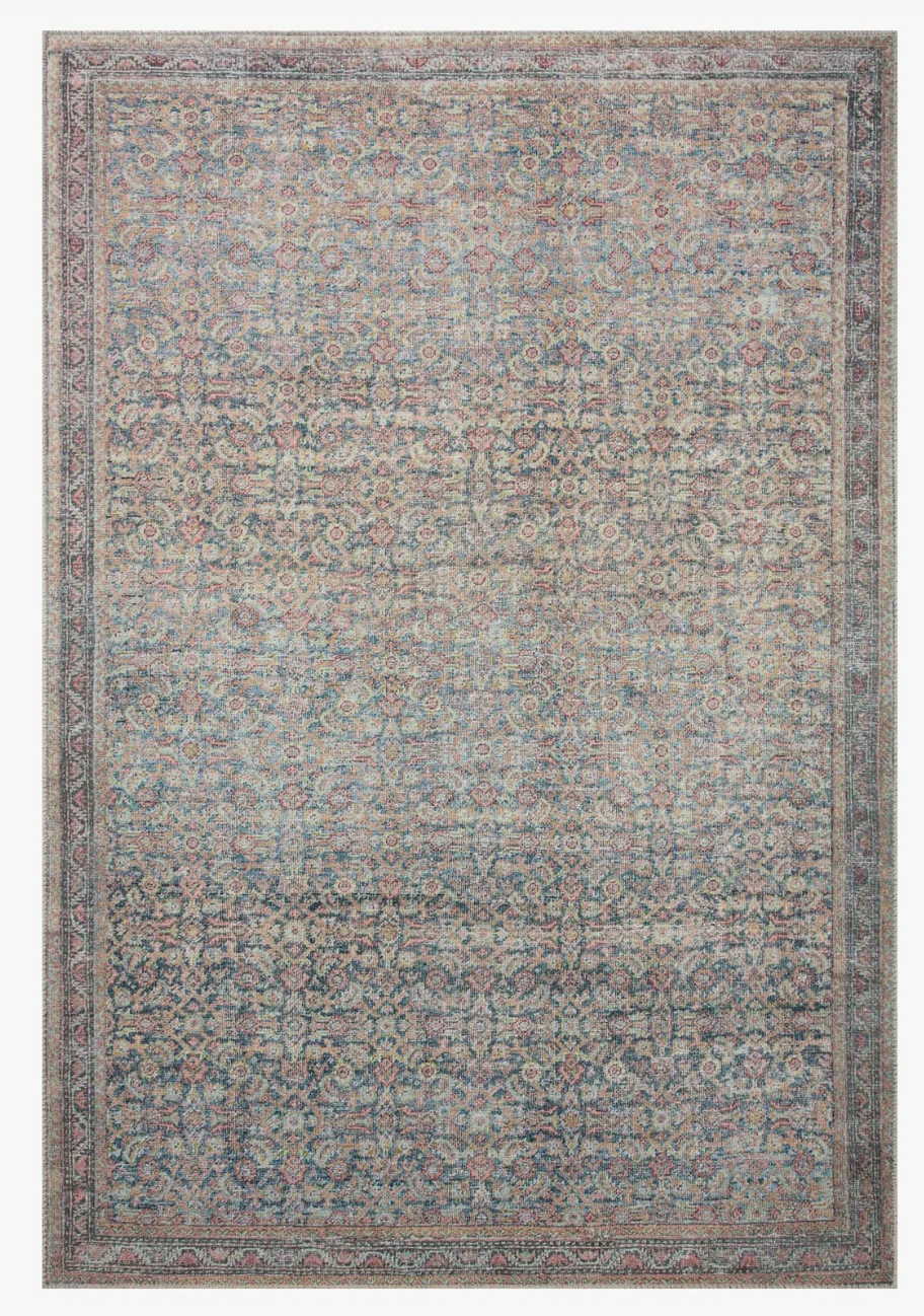 Denim and multi rug 8x10