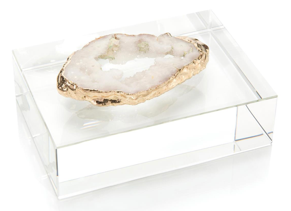 White Geode on Crystal