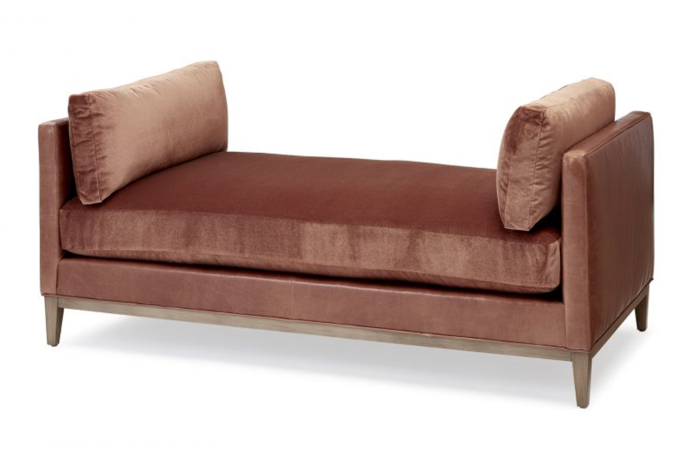 Vesper daybed leather with upholstered welt