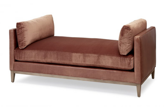 Vesper daybed leather with upholstered welt