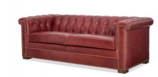 Chesterfield sofa, custom with cushions and leather