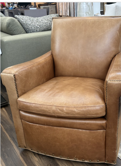 Jillian leather swivel chair