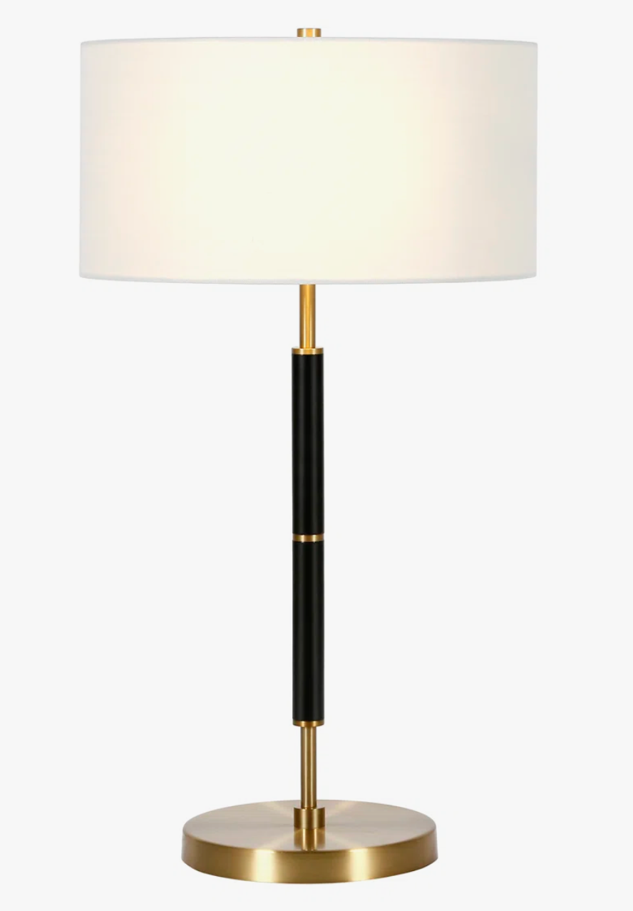 metal and leather lamp