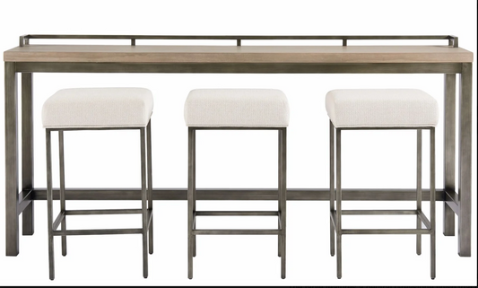 Console with 3 stools
