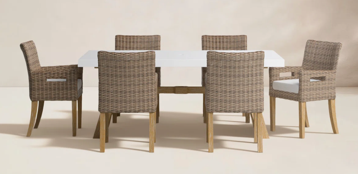 Concrete dining table set