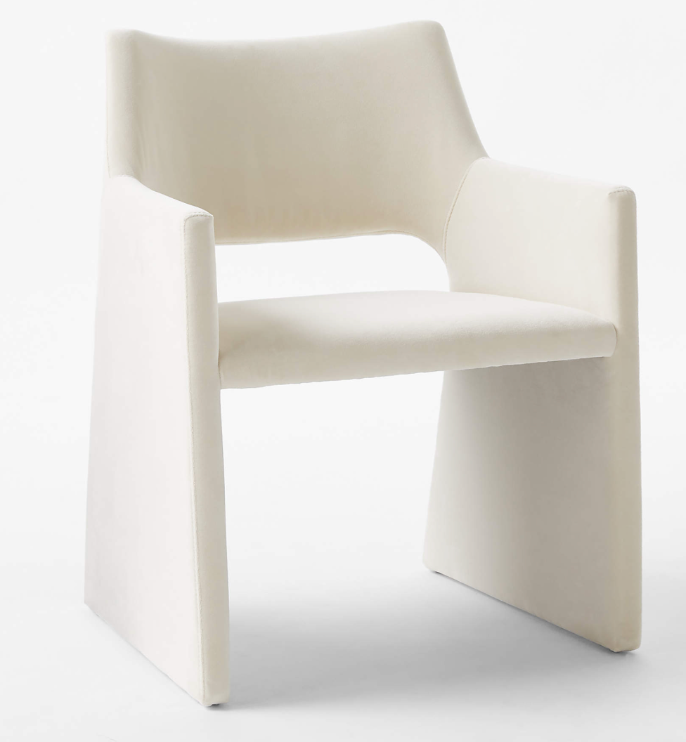 faux mohair dining chair