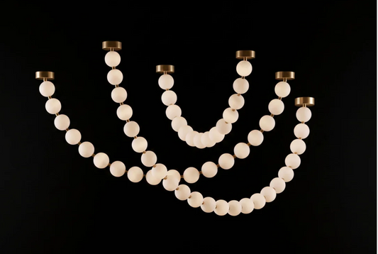 Pearl glass chandelier