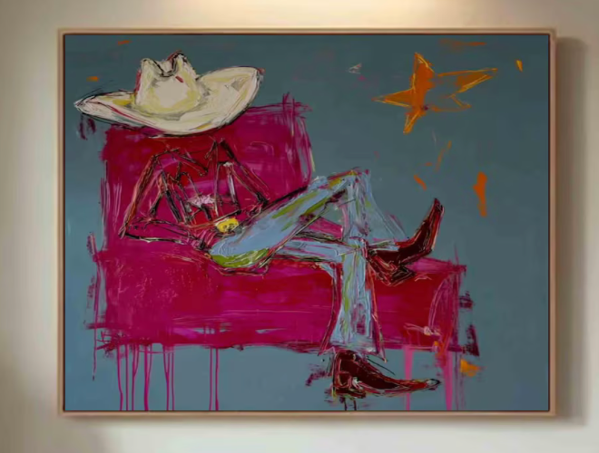 cowboy in chair