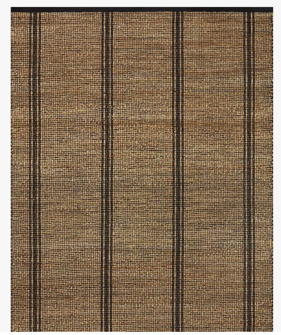 Brown and black stripe rug 9x12