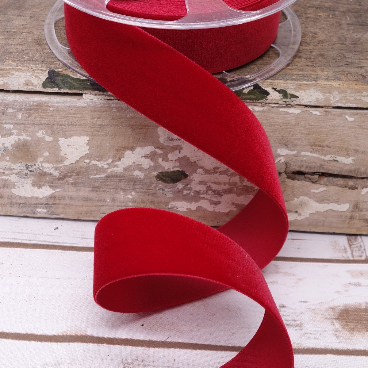 Swiss Velvet Scarlet Ribbon 5/8"