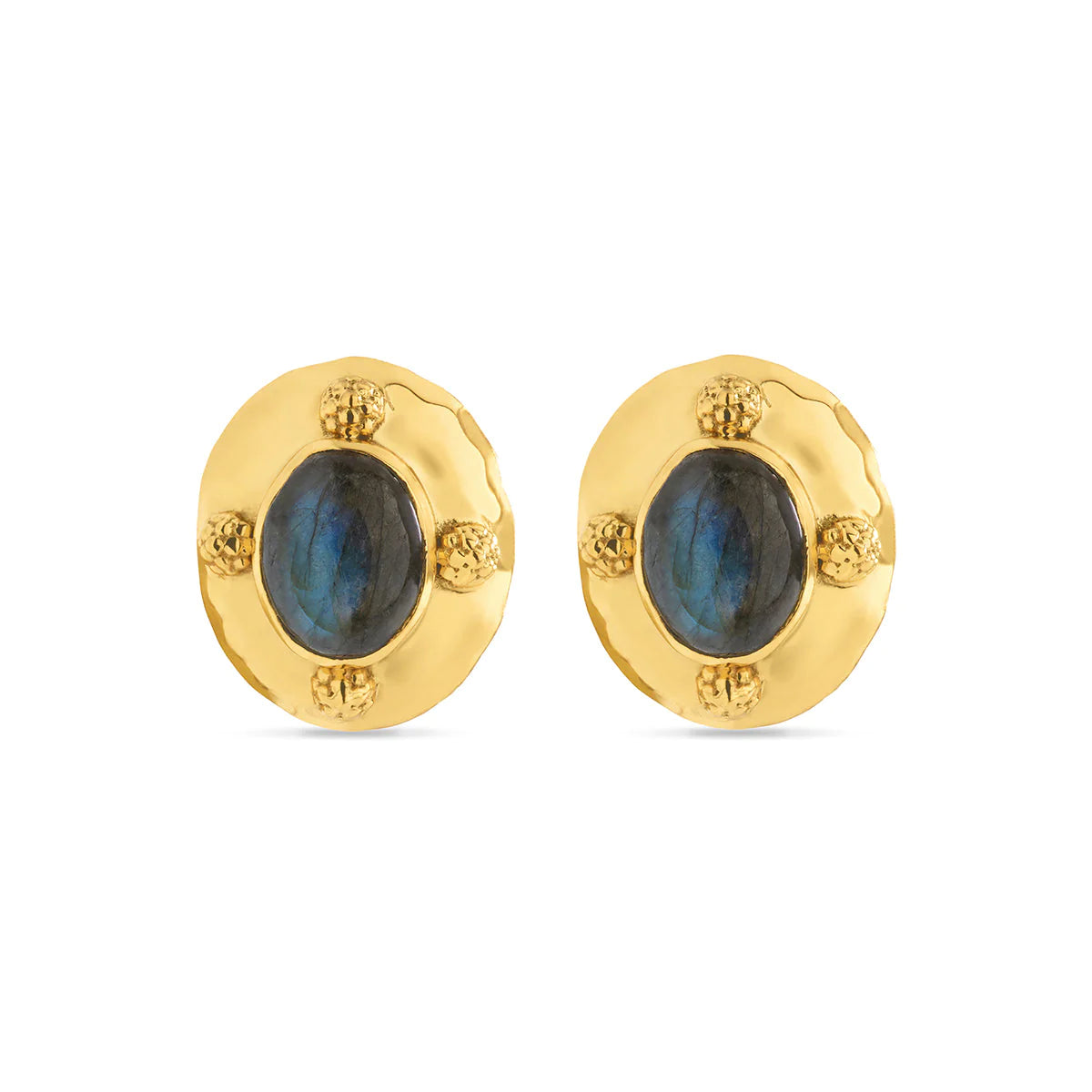 Cleopatra Oval Laborite Earrings