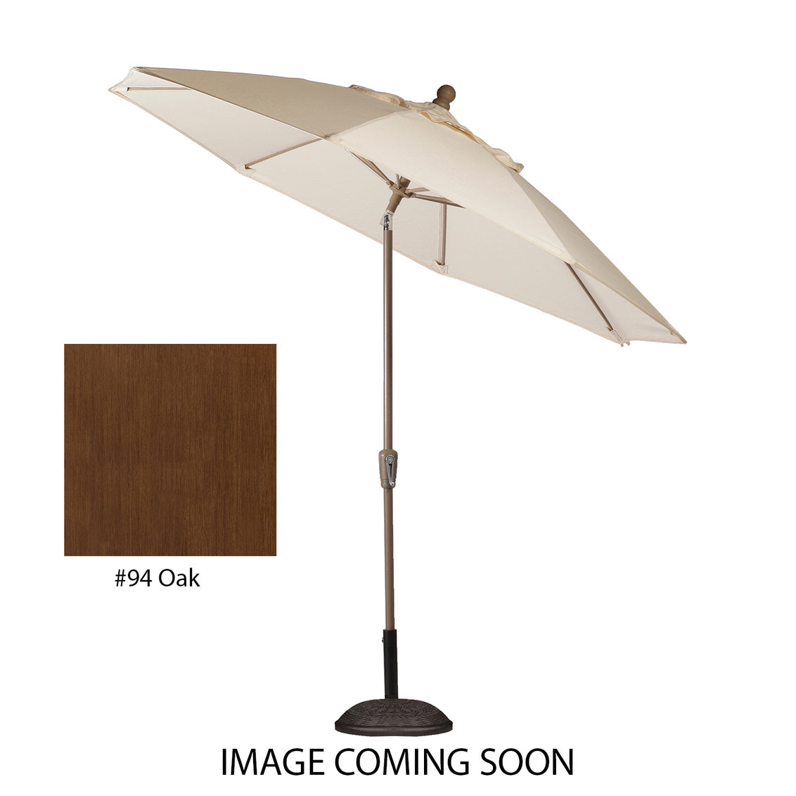 9' Crank Auto Tilt Umbrella-Oak