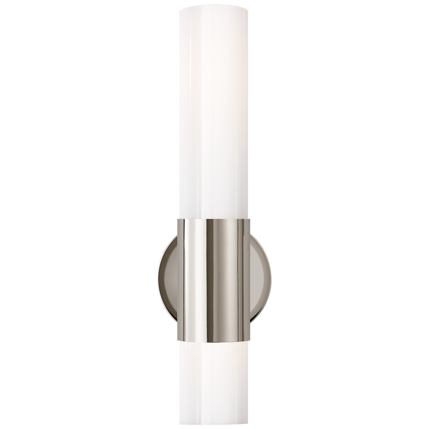 Penz Medium Sconce Nickel/White Glass