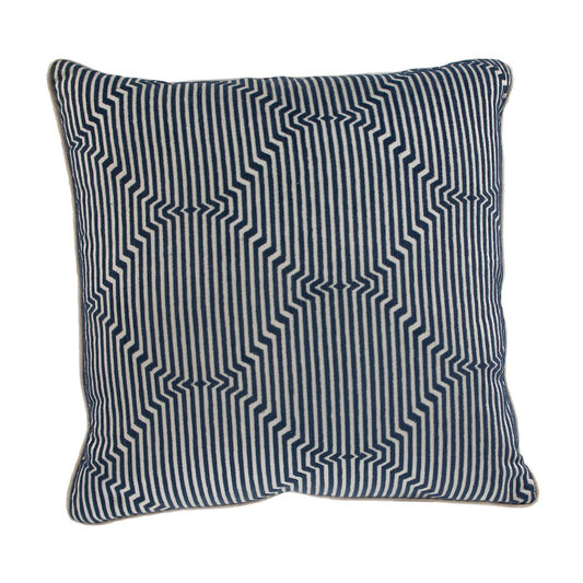 Art Deco Outdoor Denim 24x24 Pillow