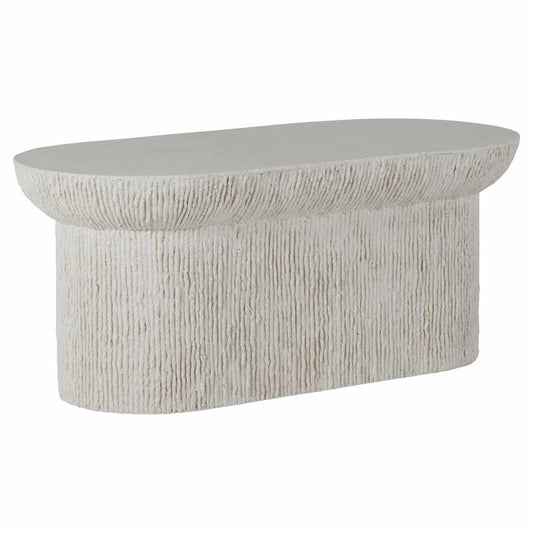 Brant Oval Outdoor Coffee Table Natural Stonecast